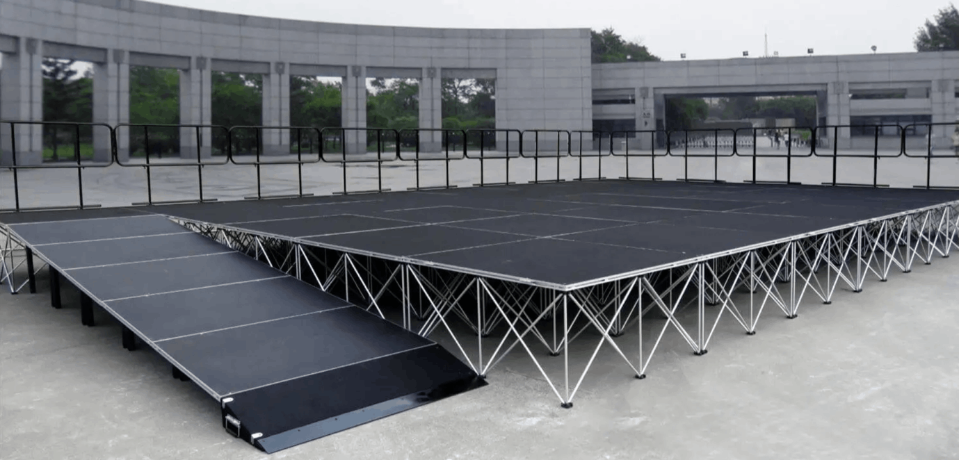 Portable staging and truss structures